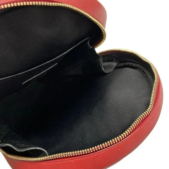 SAINT LAURENT PARIS 357401 Red Leather Shoulder Bag - Picture 7 of 15